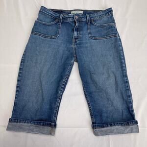 Levi’s 515 Jean Shorts Women’s Size 8P Blue Bermuda Cuffed Denim